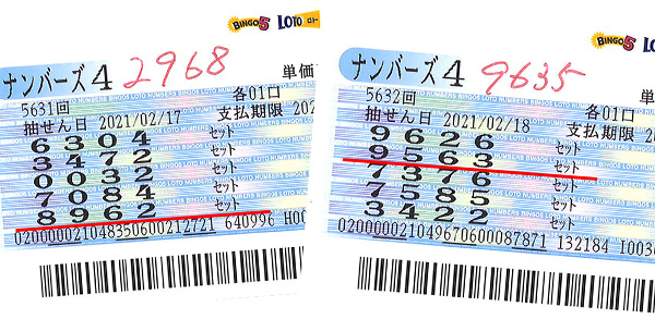 超的くん」快挙！ナンバーズ4で2日連続セットボックス当せん！ | ロト・ナンバーズ 超的中法WEB